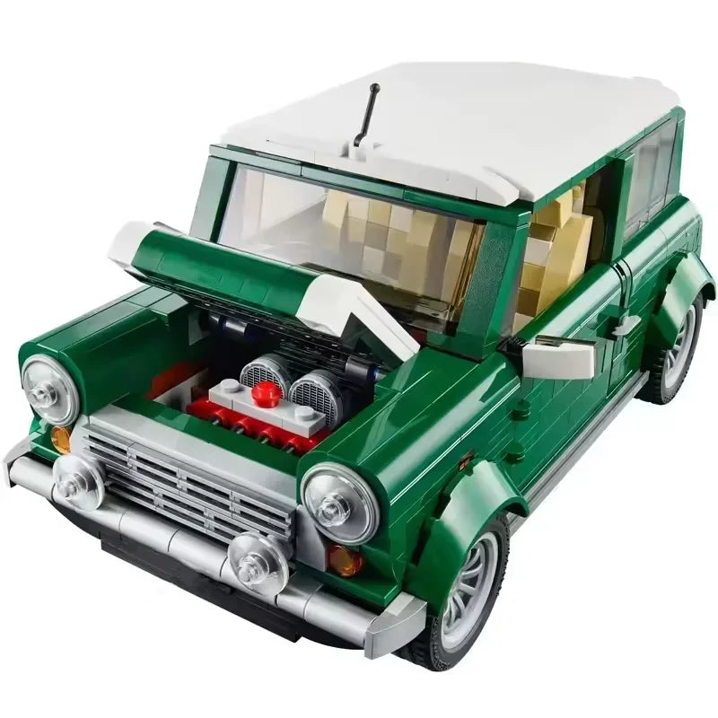 1077PCS Classic Technical Green Model Building Blocks Automobile Vehicle Birthday Christmas Toys Gifts Compatible Education Toys