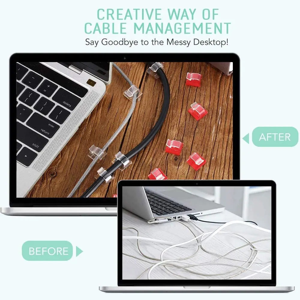 Charging Data Line Network Cable Finishing Line Clip Power Line Fixed Clip Self-Adhesive Pipe Line Alignment Multi-Purpose Clip