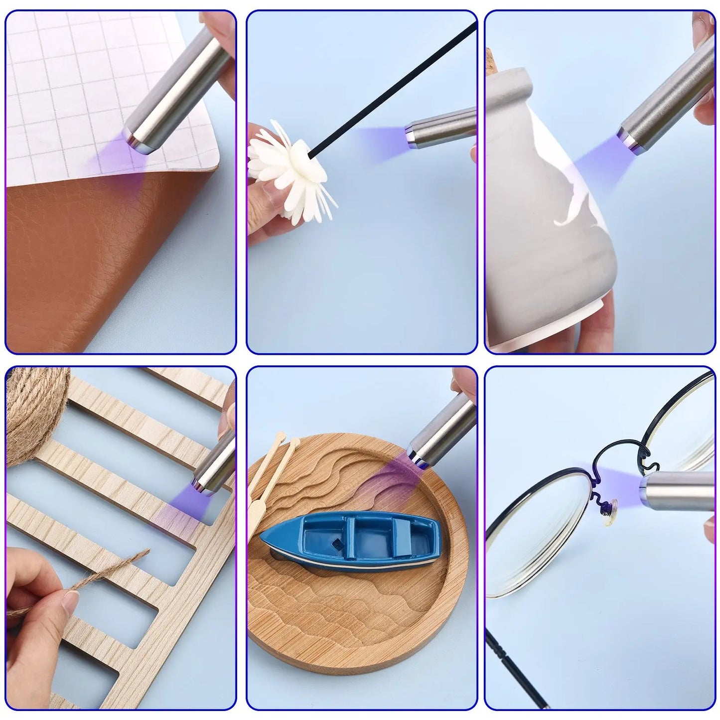 25g UV Resin Glue Bonding & Welding UV Glue Kit With Light Quick-Drying Resin Glue For Bonding Glass Metal Wood DIY Crafts Decor