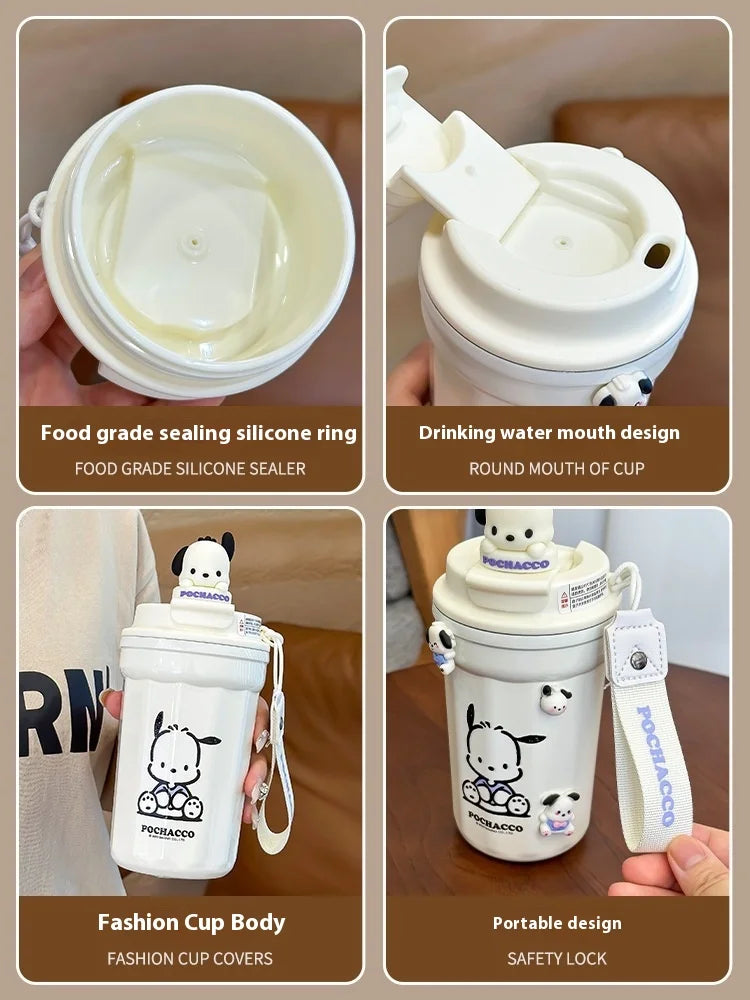 Cute Cartoon Children Insulated Cup With High Appearance 304 Stainless Steel Large Capacity Student Children Portable Water Cup