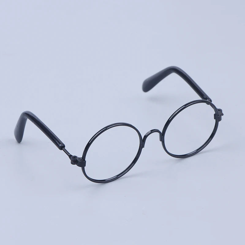 DIY Doll Dressing Accessories High Quality 20cm EXO Dolls Glasses 3 Color Round Frame Lensless Eyewear Toy Miniature Eyeglasses
