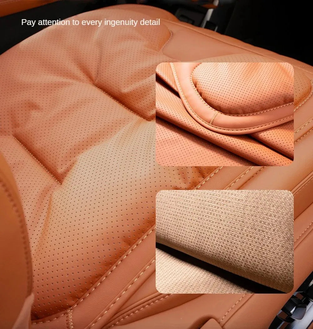 Car Seat Cushion Premium Comfortable Leather Car Seat Cushion Thickened Non-slip Single Piece Front and Rear Seat Cushion