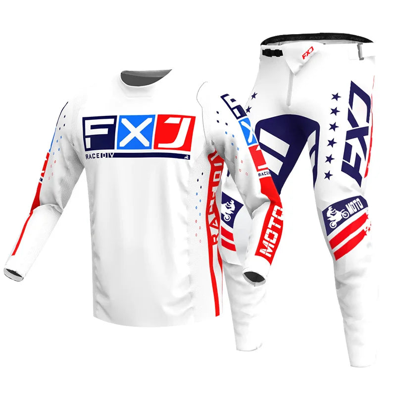 Motocross Jersey Pant white Mens Women pink black Combo racing suit Off-road MX DH ATV gear set Enduro Motorcycle mountain