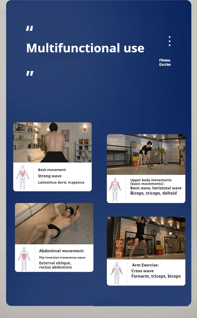 Heavy Duty Steel Core Battle Rope Gym Equipment Thick Swinging Rope Cross Strength Training Home Gym Muscle Endurance Workout