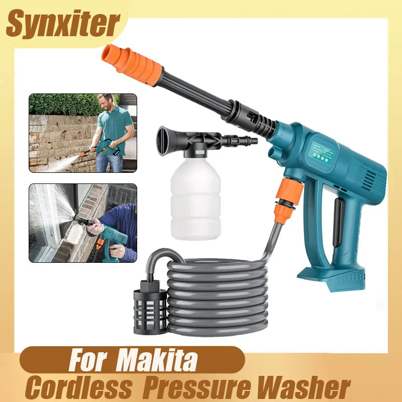 Cordless High Pressure Washer Gun For Makita 18V Battery Electric Rechargeable Spray Gun For Home Car Garden Cleaning Tool