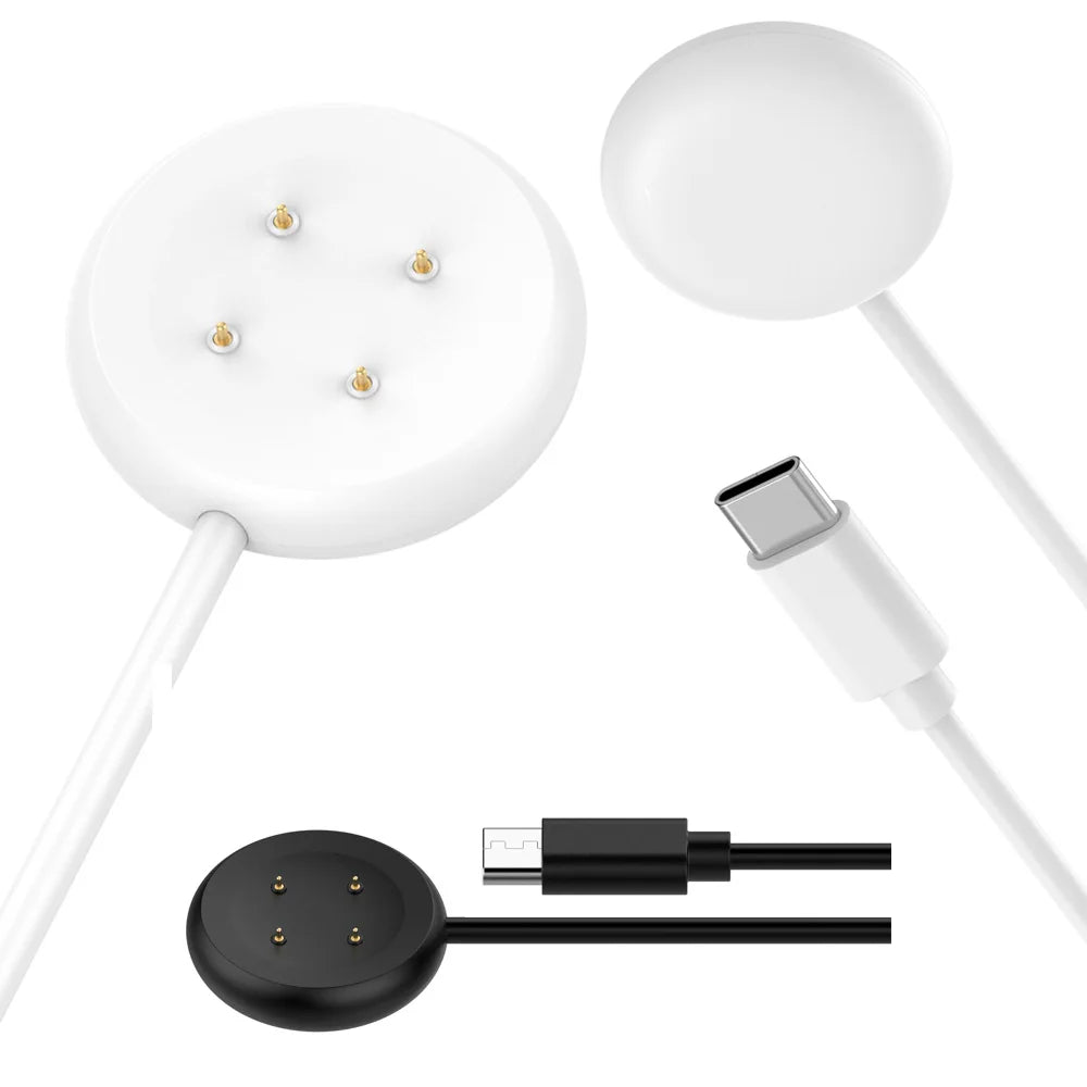 Pixel Watch 3 Charger for Google Pixel Watch 2 USB C Charging Cable Type-C 1m 3.3FT Black/White Cord Magnetic