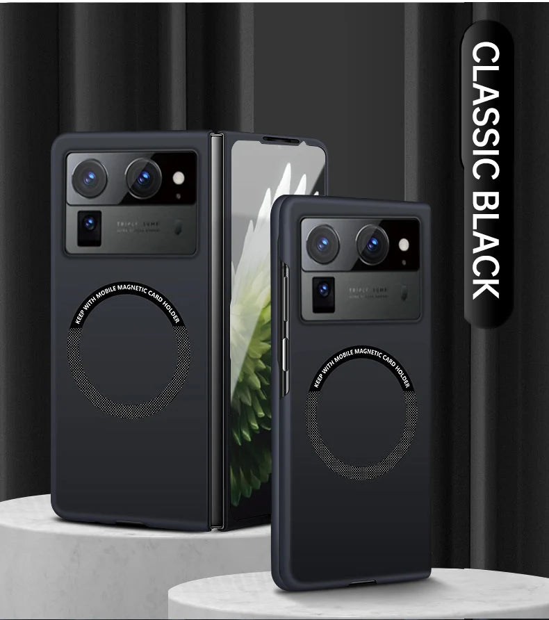 For Tecno Phantom V Fold 2 Luxury magnetic wireless phone case Skin-friendly Mobile cover Non-Slip Shockproof Bumper Funda