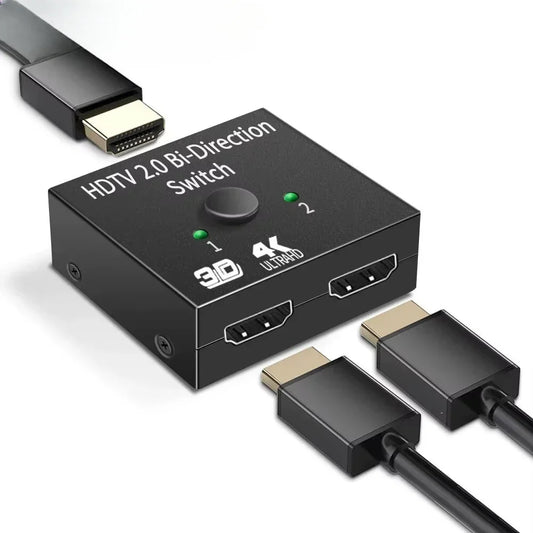 4K Switch KVM Bi-Direction 1x2/2x1 HDMI-compatible Switch 2 In1 Out for TV Box PS4/3 Switcher Adapter HDMI-Compatible Splitter