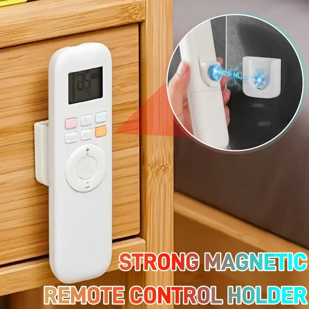 1-10 Pair Strong Magnetic Remote Control Bracket Non Perforated Wall Mounted Air Conditioning Remote Control Rack Storage Hook