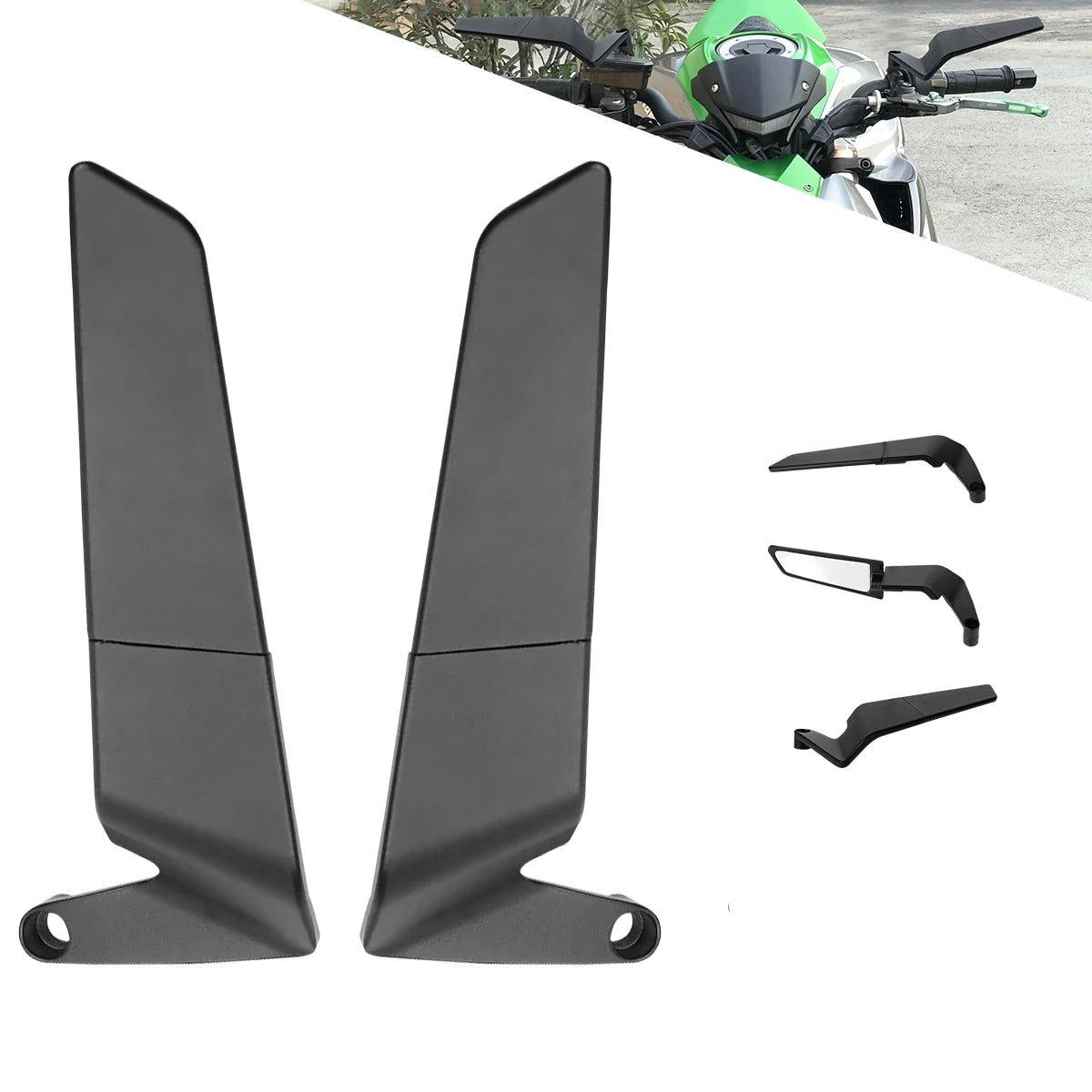 Motorcycle Mirrors Wind Wing Side Rearview Rotate Adjustable Mirrors For Honda YAMAHA MT07 BMW KTM Kawasaki DUKE Accessories