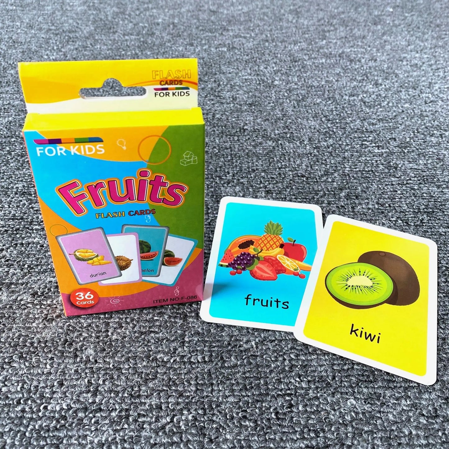 Flash Card Cognition Game Montessori Animal Fruits Body Learning Double Side Early Educational Toys For Kids Children Gift