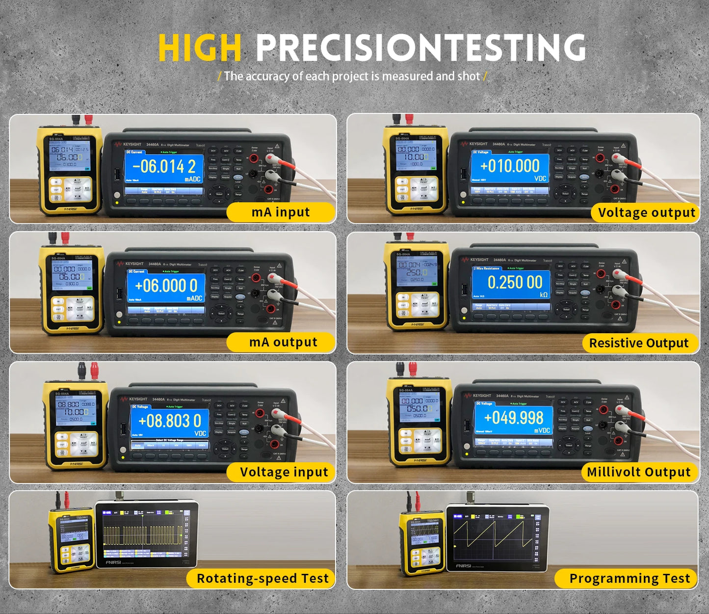 FNIRSI SG-002 Digital 4-20mA 0-10V Voltage Gerador de sinal Current Transmitter Professional Electronic Measuring Instruments