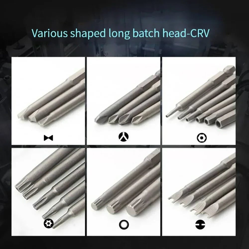 50-in-1 Multi-specification Electric Screwdriver Set Mobile Phone Computer Repair and Dismantling Precision Screwdriver Bit Set