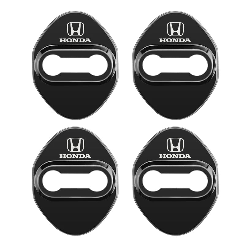 4Pcs Car Door Lock Cover Stainless Steel Protector Cap For Honda Odyssey Spirior CR-V Civic HR-V City Accord