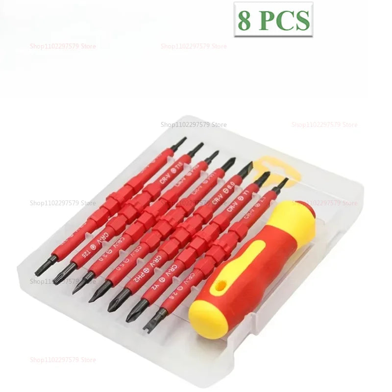 13pcs 8pcs Electrician Repair Tools Kit 1000V Insulated Screwdrivers Set with Magnetic Bits Multi-Tool for Electrical Work