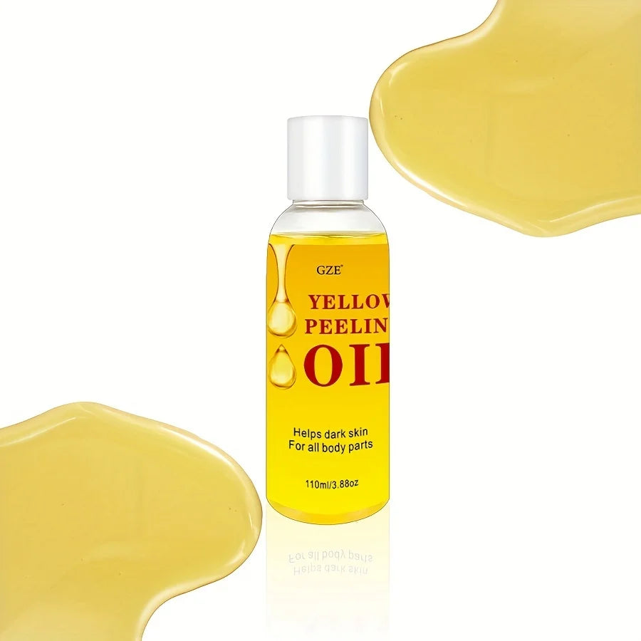 1PC Extra Strong Yellow Peeling Oil For Inner, Thighs, Body, Hand,Brightening Skin 110ml