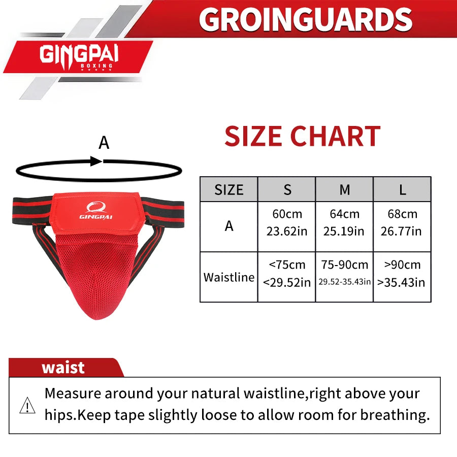 Red Black Adult Male MMA Jockstrap Boxing Sanda Groin Guards Taekwondo Training Crotch Protector Kick Boxing Protection Guard