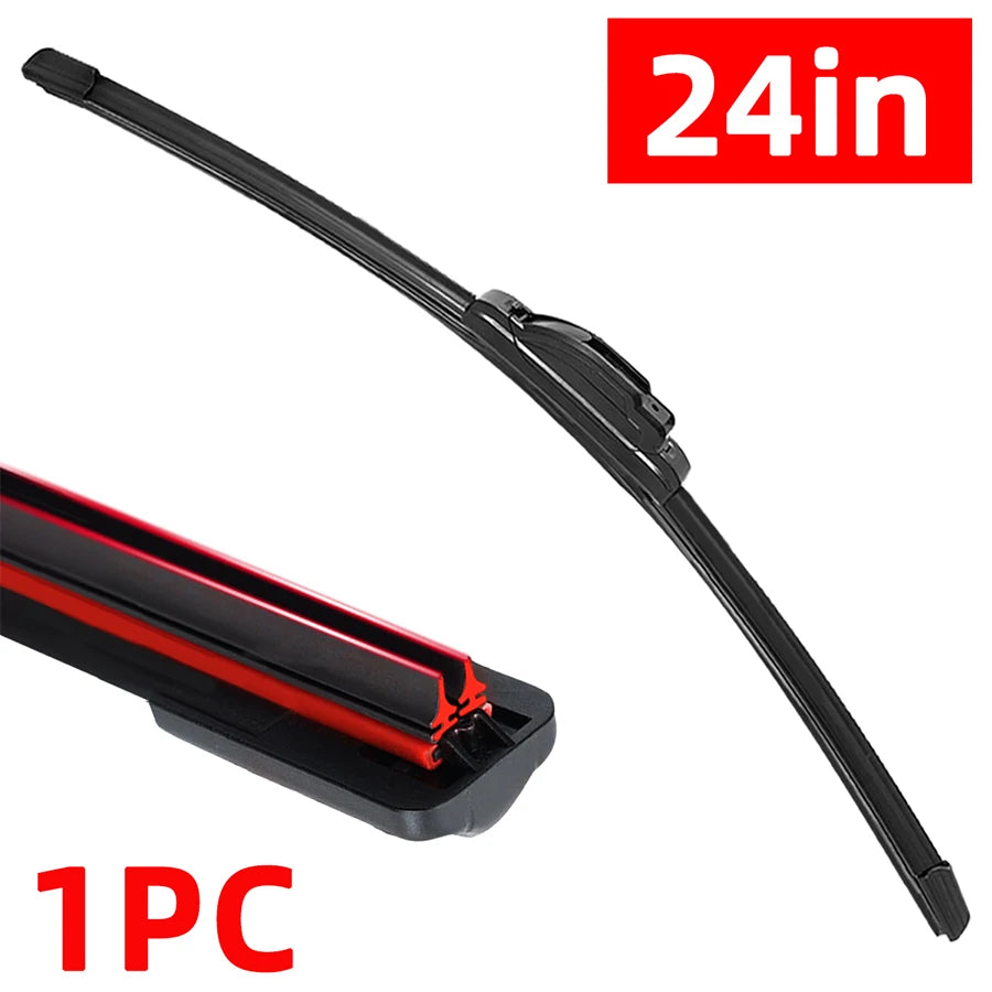 1PC car windshield front wiper blade  J-hook universal rubber automotive parts14"16"18"19"20"21"22"24"26"