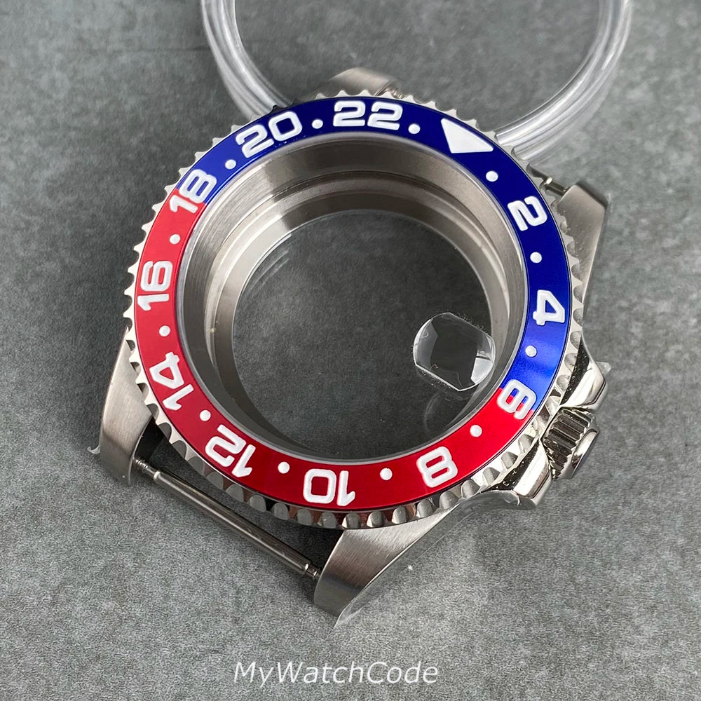 40mm Sub GMT Watch Case for NH34 NH35 NH36 NH37 NH38 NH39 NH70 NH72 Movement 120Click Bezel 200m Waterproof Resistant Steel