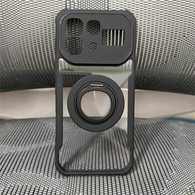 For Infinix Note 60 Pro Case For Note60 Pro 5G For  Magnetic Transparent Holder Ring Cover Acrylic Protect Shell