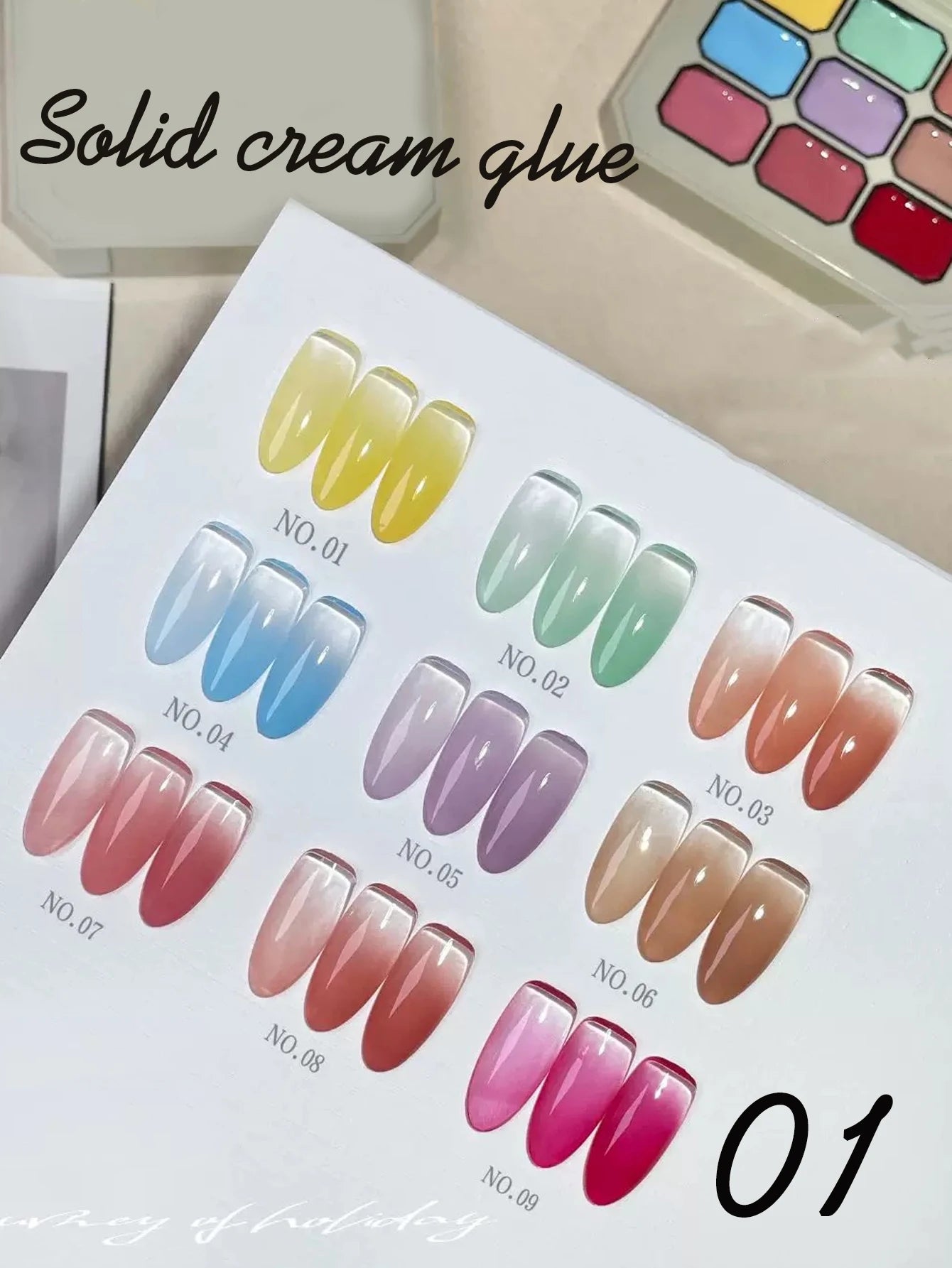 5/9 Colors Solid Nail Polish Palette Peelable UV/LED Polish Lacquer Salon Gel Nail Art Varnish Thanksgiving Gifts