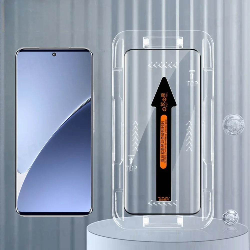 2 Pcs One-Click Tempered Glass For Xiaomi 15 Pro/14 Ultra/13/12/11 Pro /10 Ultra Easy Install Premium Screen Protector HD Glass
