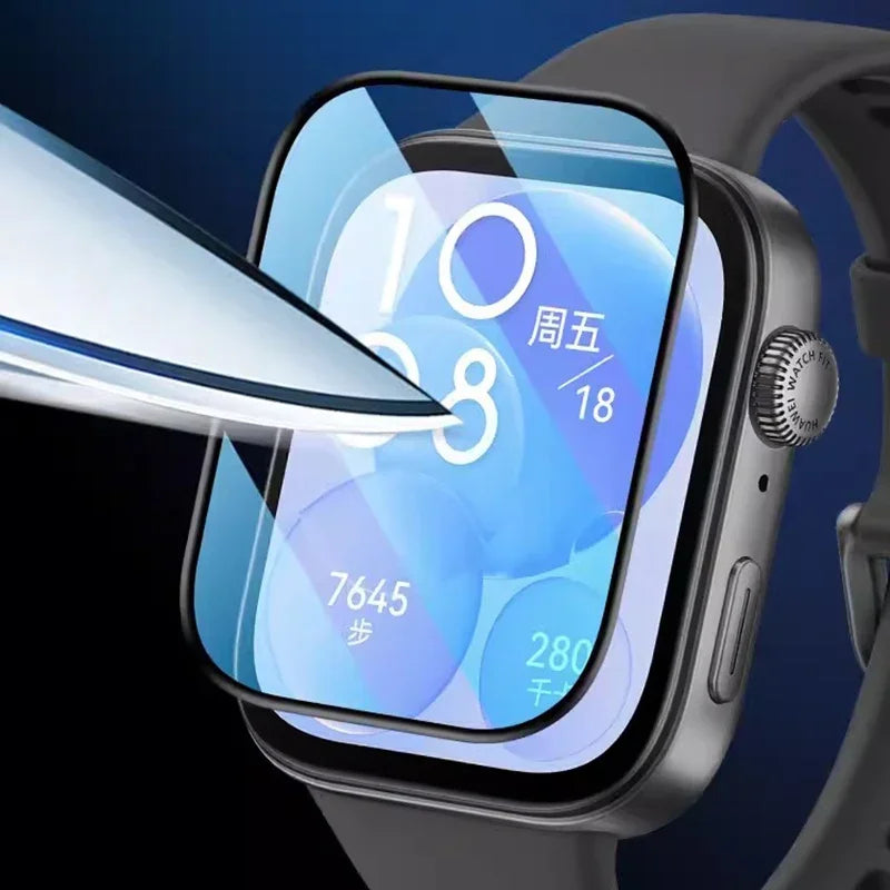 Screen Protector for Huawei Watch Fit 3 3D Curved Screen Protector for Huawei Watch Fit3 Ultra-HD Full Coverage Protective Film