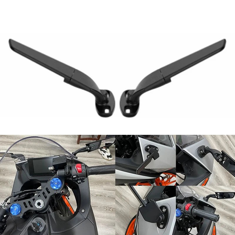 Motorcycle Mirror Modified Wind Wing Adjustable Rotating Rearview Mirror for YAMAHA YZF R6 R1 R25 R3 R125 R15 for Honda