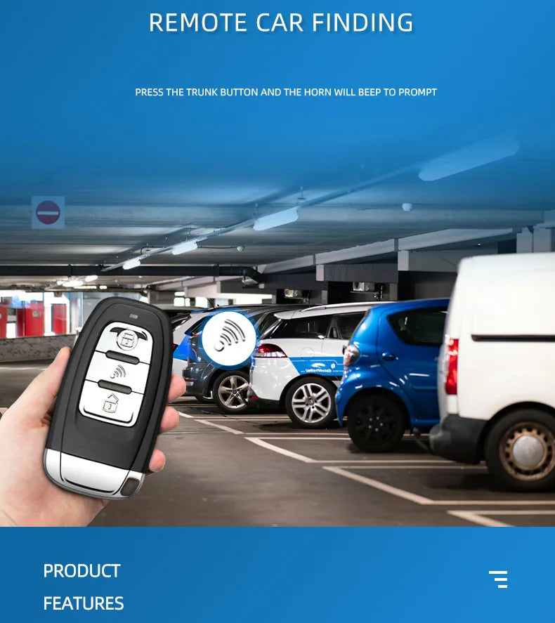 Car Alarm keyless entry start Systems Remote Central Door Lock Keyless System Auto Car SUV Anti-theft Tunning parts PKE