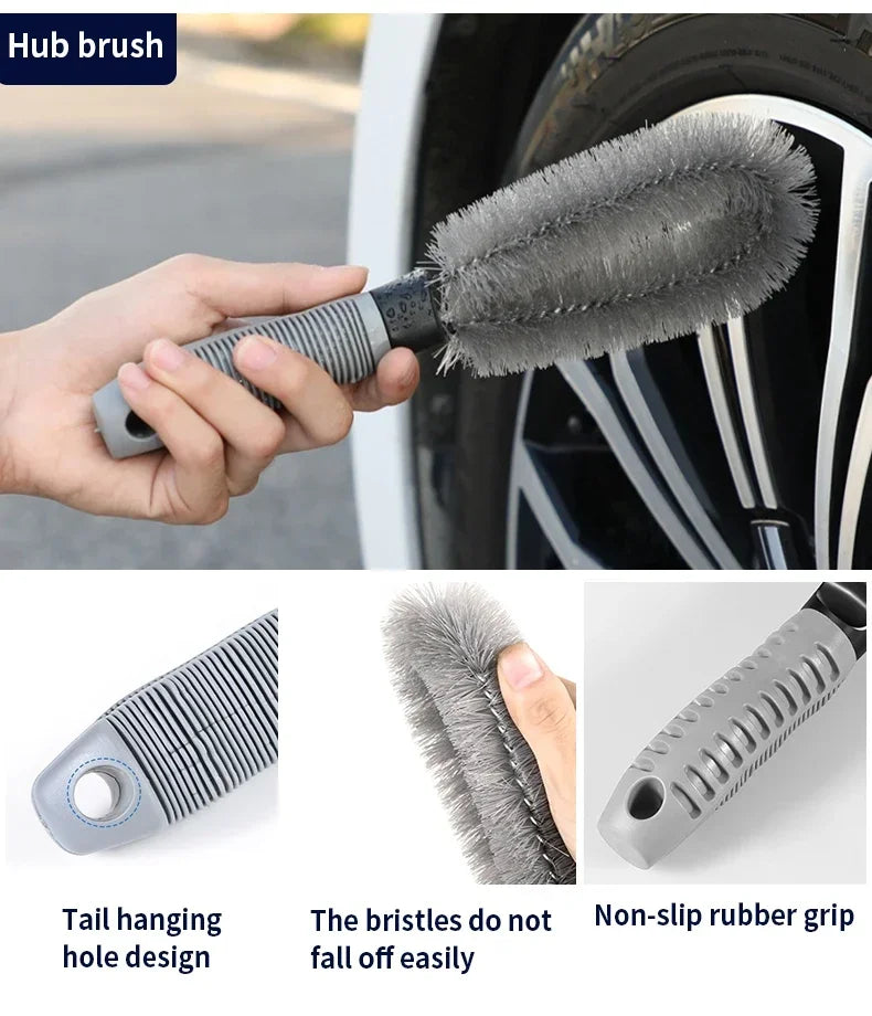 Car Cleaning Set Car Detailing Brush Towel Glove Auto Dashboard Air Outlet Cleaning Tools Kits for Car Wash Accessories