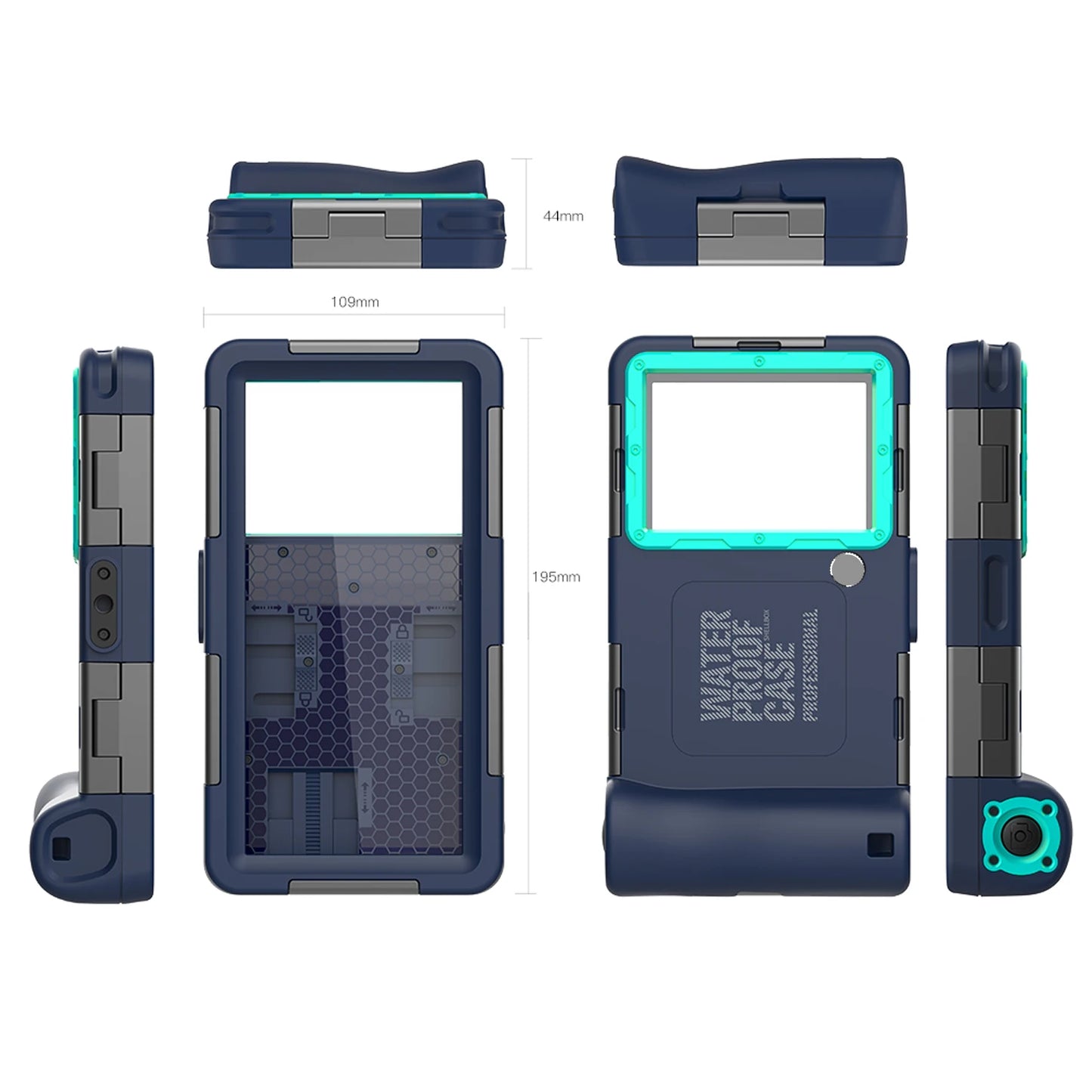 Shellbox Newly upgraded multicolor IP68 standard 15M/50ft diving/swimming photography professional diving waterproof Phone Case