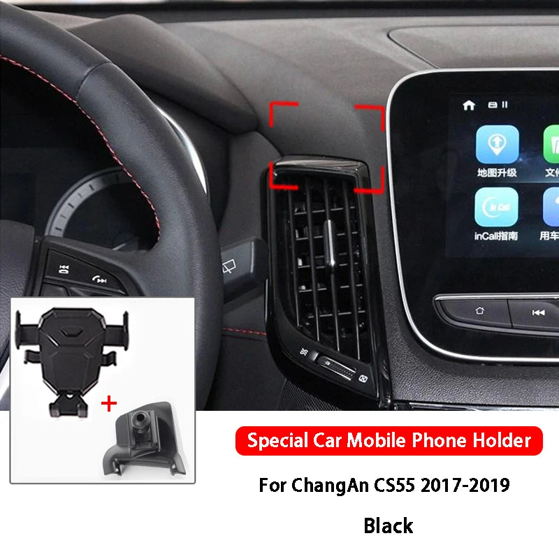Car Cell Phone Holder For ChangAn CS35 Plus CS55 CS55 plus CS85 Coupe/CS 85 Car Styling Air Outlet Navigation Bracket GPS Stand