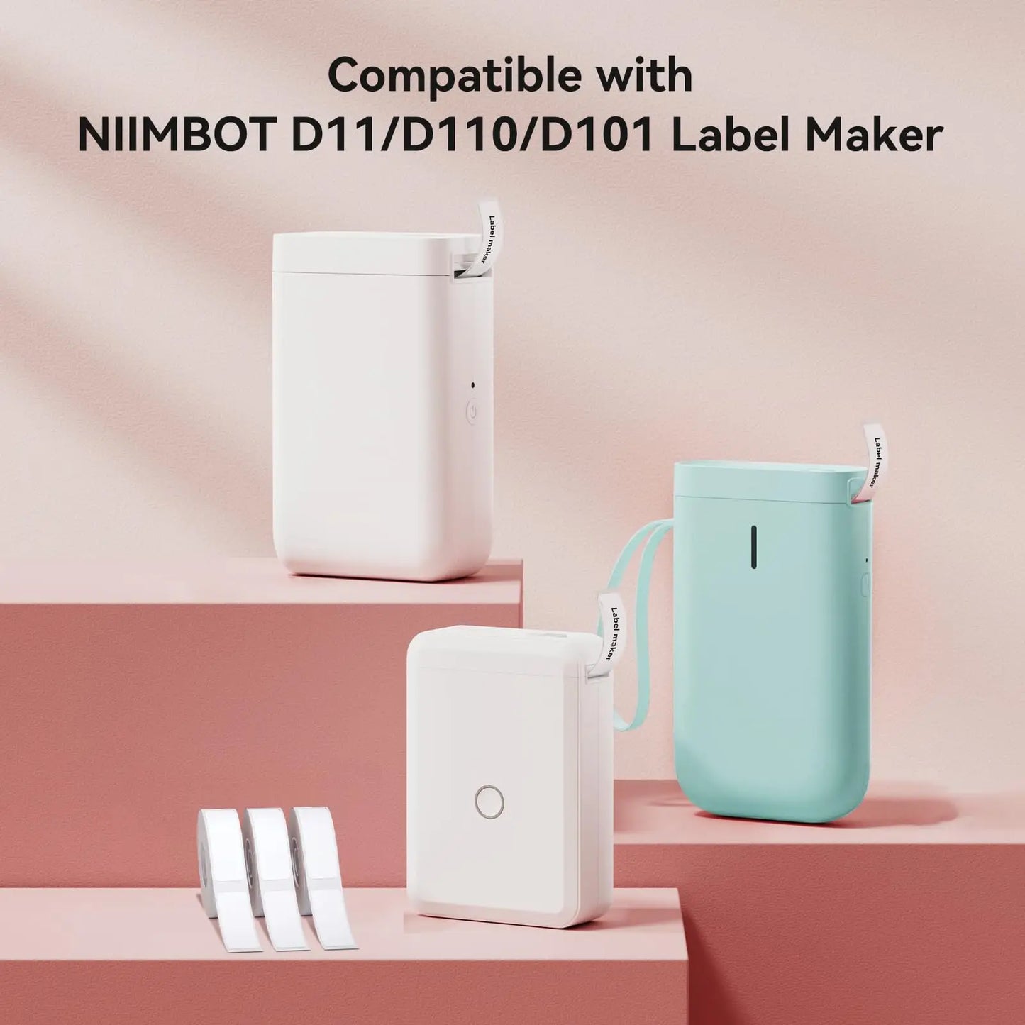 Niimbot D110 D11 Label printer paper Waterproof Anti-Oil Price Label Sticker Transparent Pure Color Label thermal Sticker Paper
