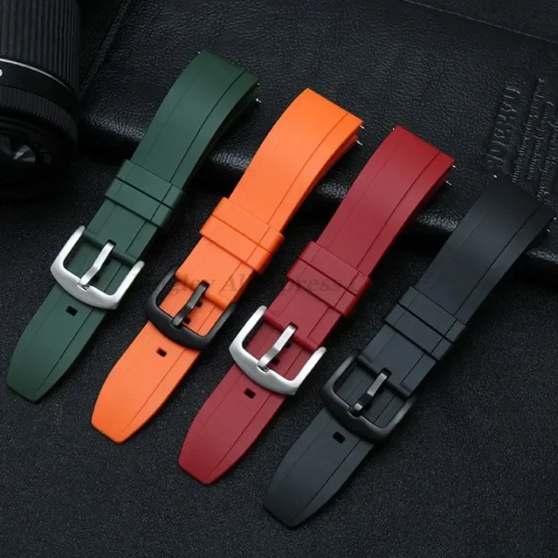 Quality Rubber Watch Strap 20mm 22mm 24mm for Seiko 5 Green Water Ghost Abalone Men Sport Silicone Wristband Quick Release Band