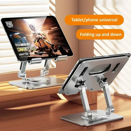 360 Rotation Foldable Laptop Bracket Mobile Phone Tablet Bracket Aluminum Alloy Desktop Lazy Backet Height Adjustable for iPad