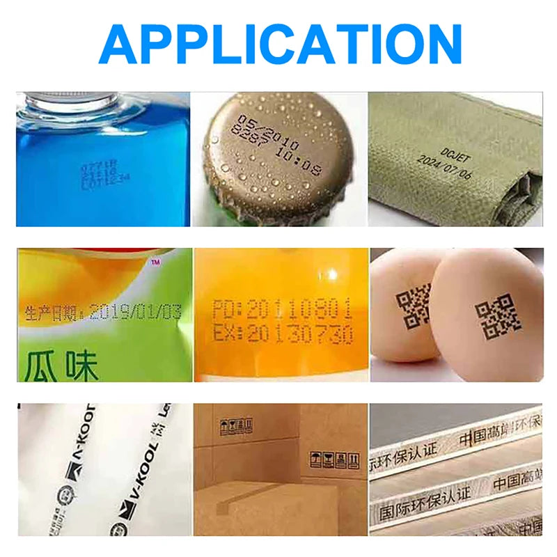 Portable Handheld Inkjet Printer 12.7mm Label QR Bar Batch Code Date Number Logo Expiry Date Coding Machine 28 Languages