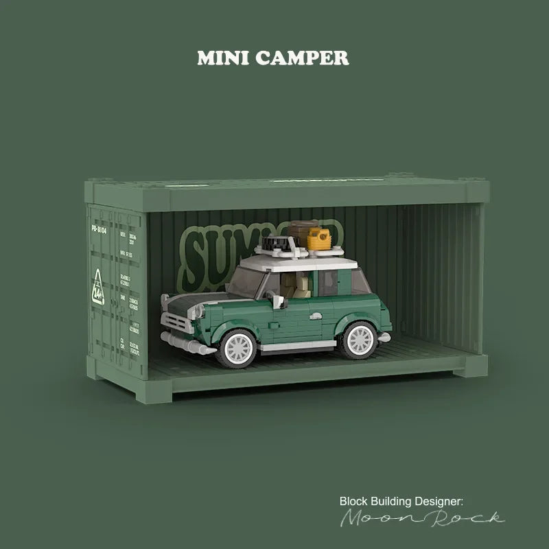 Container Sports Car Back To The Future Series 2 Change Puzzle Building Block Toy Tabletop Decoration Gift With Box