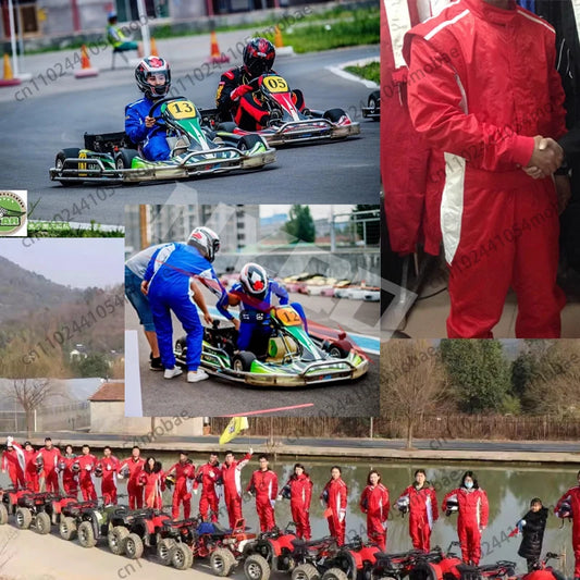 4XL Professional Karting Suit Men Women Waterproof Car Motorcycle Motocross Racing Club Exercise Clothing Set Overalls 오토바이 슈트