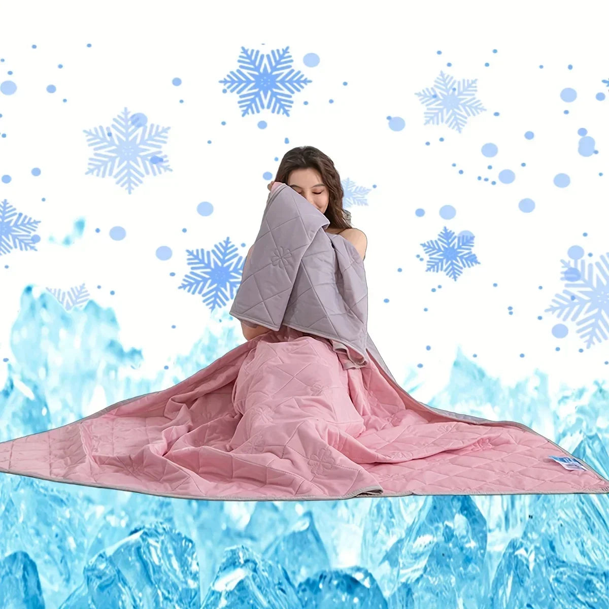 Summer Bed Cooling Blanket Silk Air Conditioner Quilt Is Soft, Breathable, Light, Heat Absorbing, Solid Color Pattern Quilt