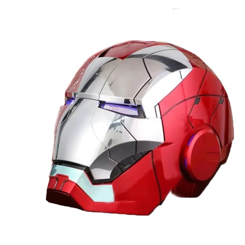 Iron Man Mk5 Helmet 1:1 Scale Electric Voice Activated Wearable Mask With Automatic Opening Closing Adult Toy Gift Collectible