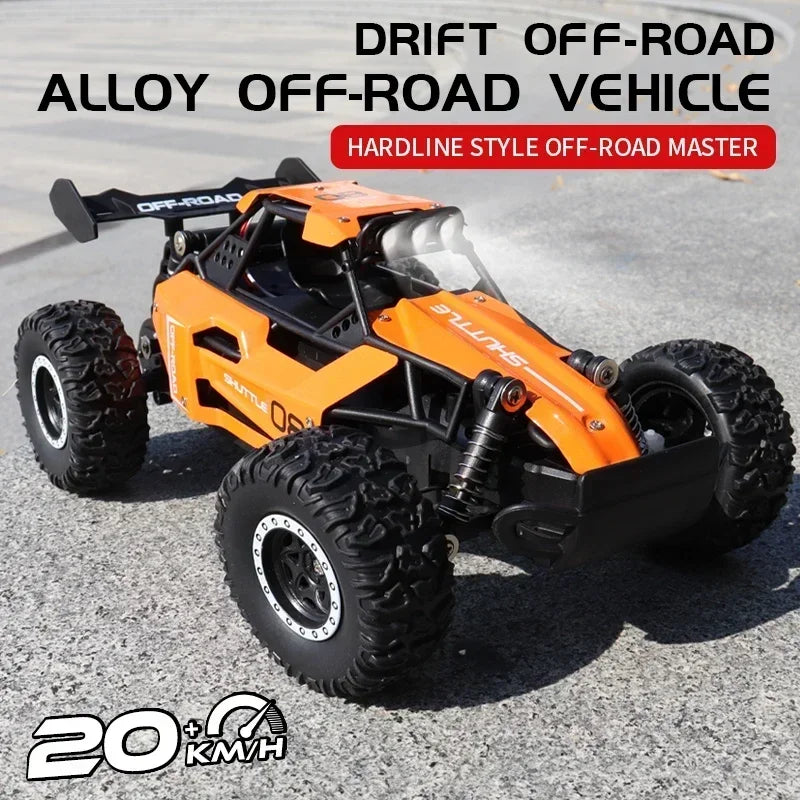 DK087 1:16 2WD Brushless High-Speed Off-Road Remote Control Drift Racing Car 20KM/H with LED Lighting 2x2 RC Truck Car Model Toy