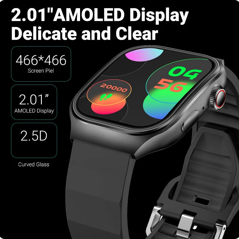 Smart Watch, Android IOS, Male/Women Watch, Call, Message Reminder, 2.01cm Large Screen Display, Exercise Steps and Fitness Exer