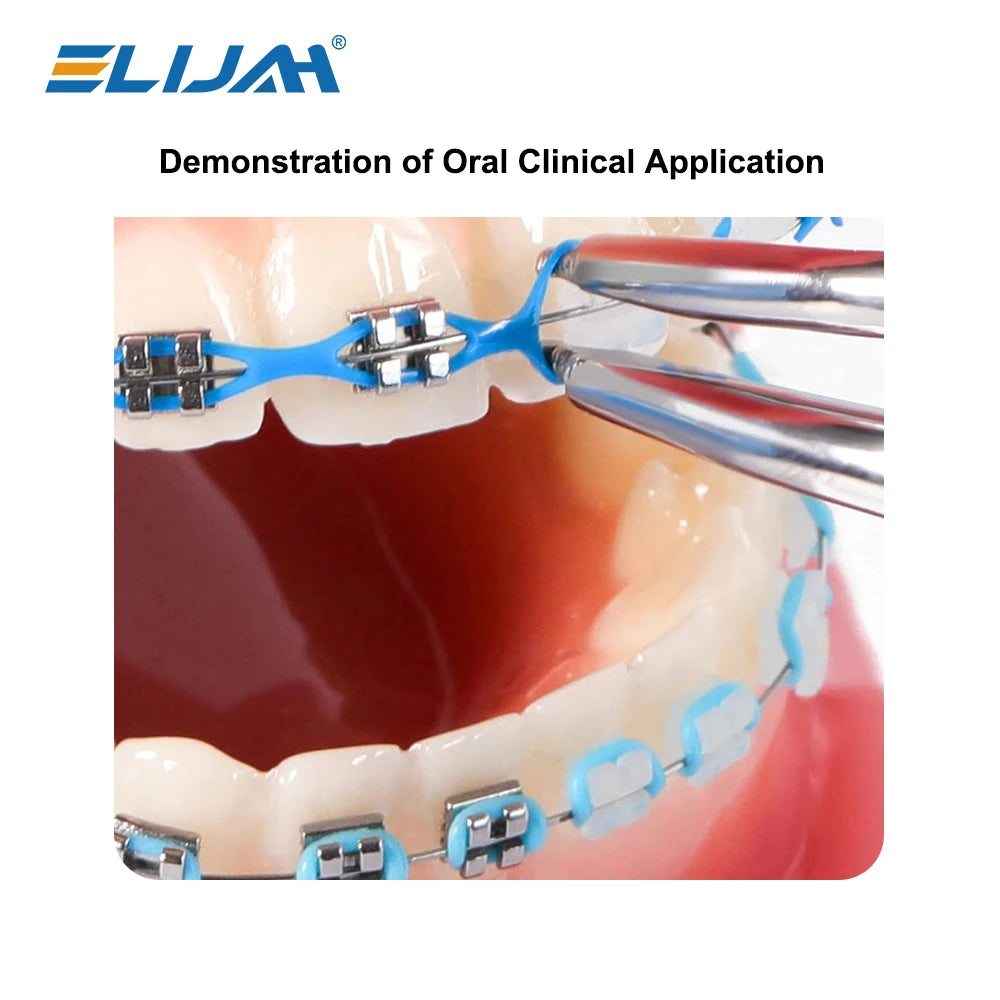 15 Feet/Roll Dental Orthodontic Elastic Ultra Power Chain Rubber Bands Long Short Continuous Denspay Dental Orthodontic Material