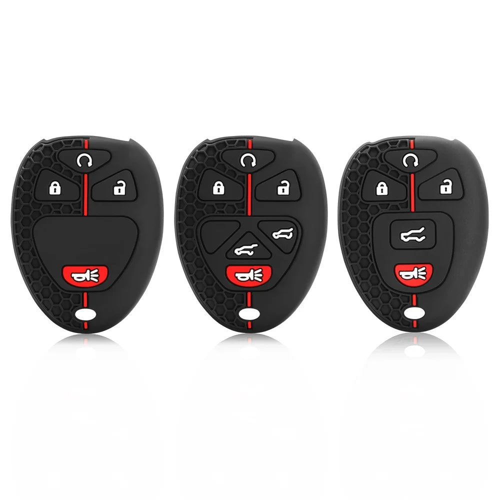 Silicone Remote Car Key Cover For Chevrolet Tahoe Suburban Gmc Yukon For Cadillac Escalade Car Key Case Protector Accessories