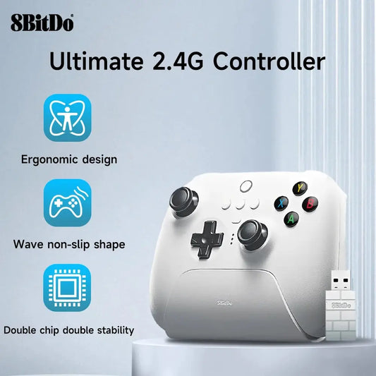 8Bitdo Ultimate 2.4g Wireless Controller ALPS Joystick Switch Controller for PC Steam Deck and iPhone Android TV