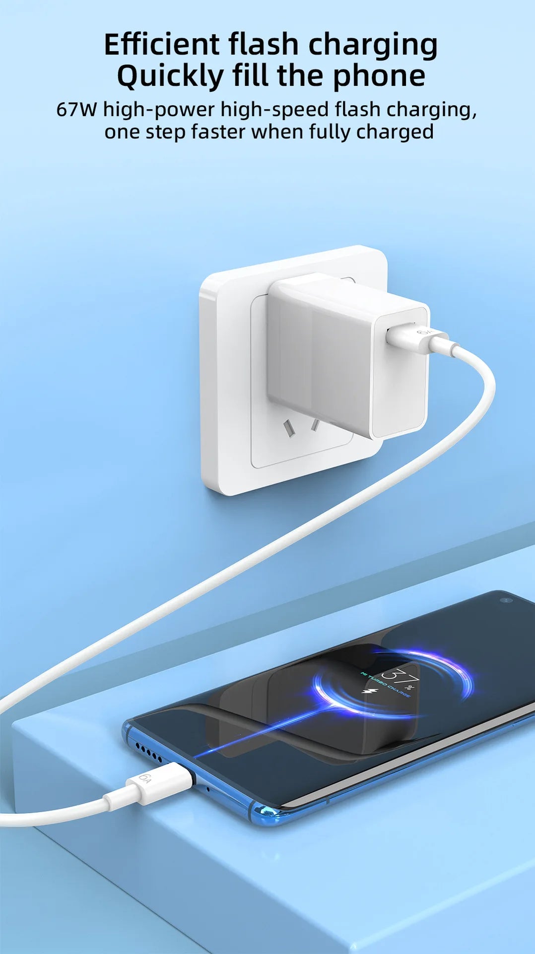 6A 67W Ultra Fast Charger Cable for Xiaomi 10T 11 Lite 12 Redmi Note 10 11T 12T 13 POCO X3 X4 F4 Quick Charging Type C USB Cable