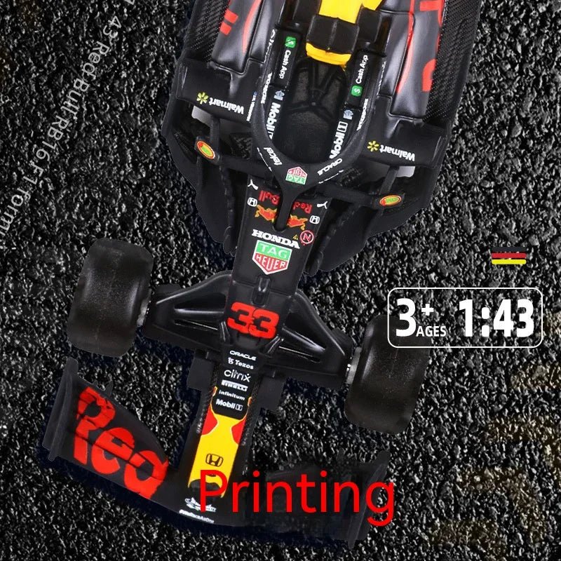 Bburago 1:43 F1 Model Regular Version 2023 Red Bull Racing RB19 #1 Verstappen #11 Perez Alloy Car Formula Die Cast Toy