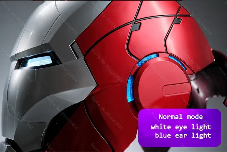 Iron Man Mk5 Helmet 1:1 Scale Electric Voice Activated Wearable Mask With Automatic Opening Closing Adult Toy Gift Collectible