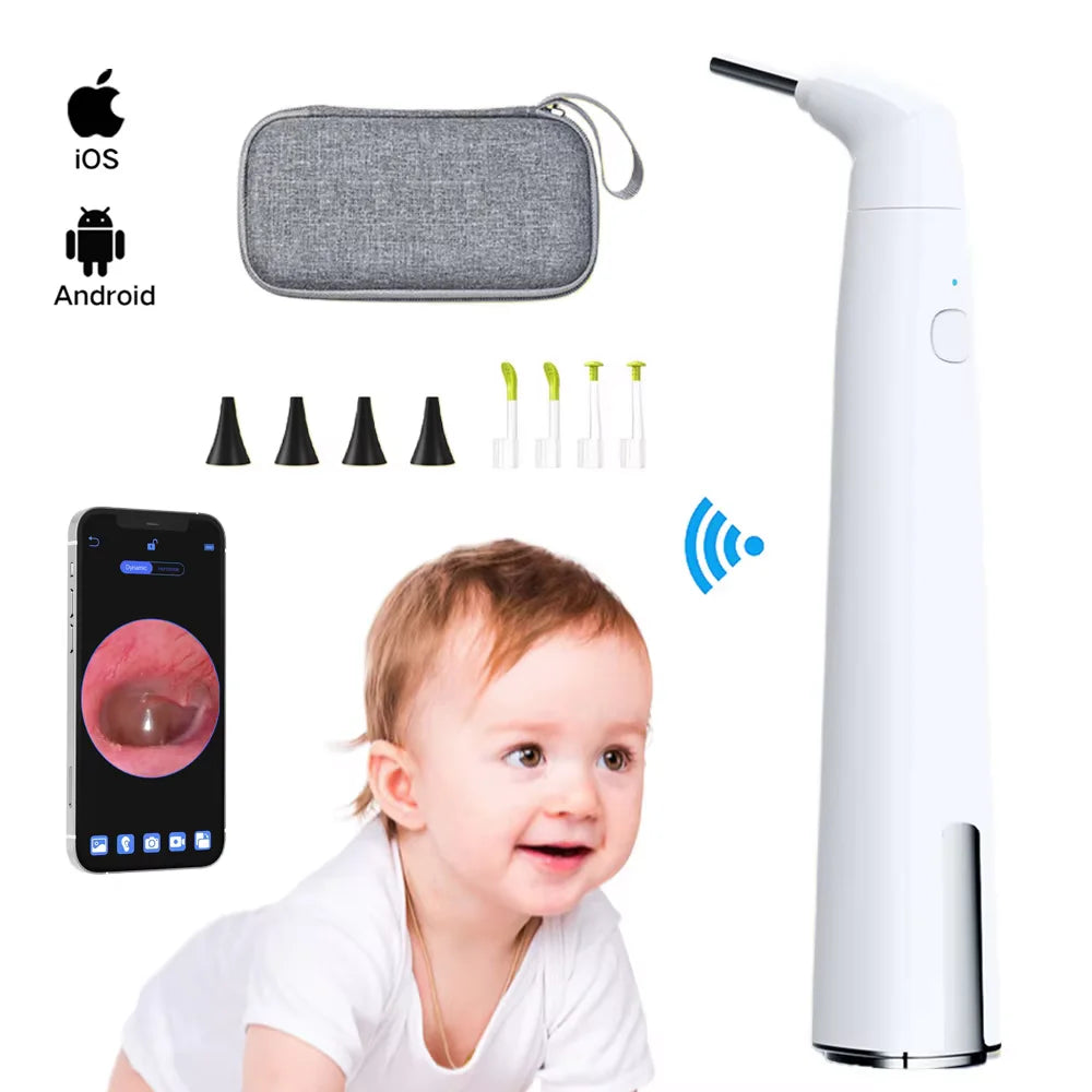 New 3.9mm 1080P HD Wireless Otoscope Ear Camera Ear Clearing Scope With 6LEDs for Kids and Adults Support Android and iPhone