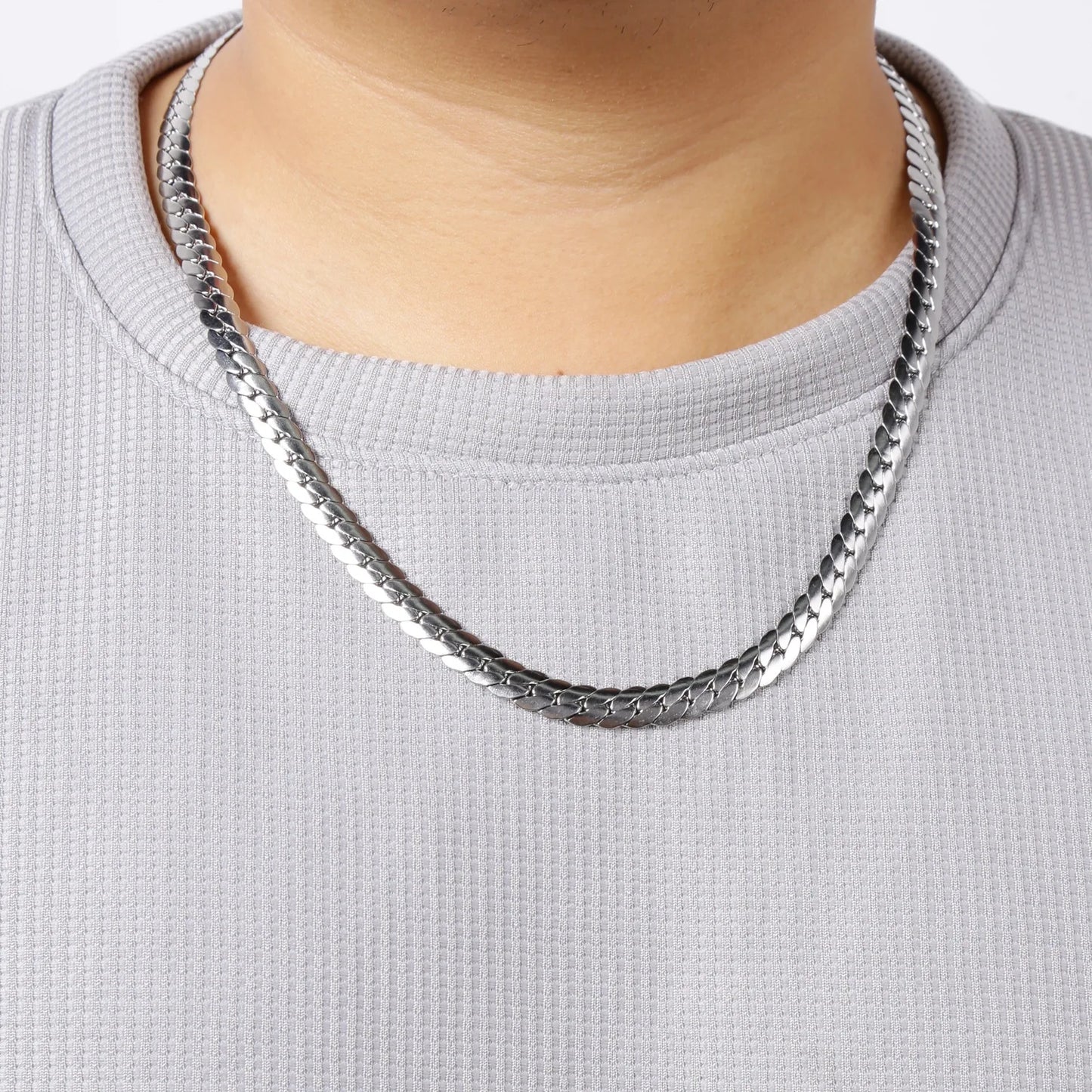 3-8MM Width Stainless Steel Chain Necklace For Men Women Gold Color High Quality Waterproof Choker Hip Hop Jewelry Gift